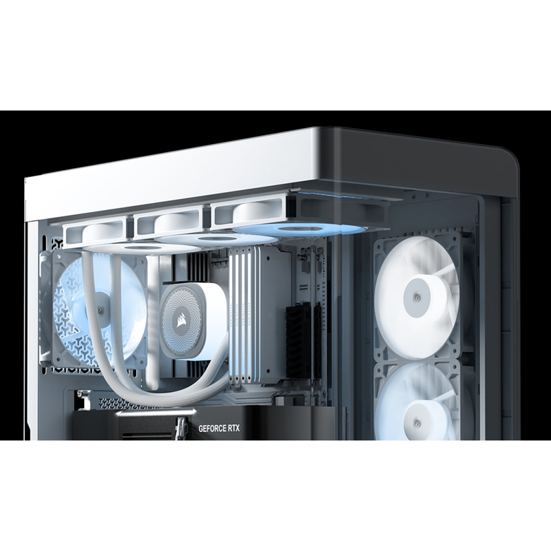 Корпус Corsair Frame 4500X RS-R ARGB, Midi-Tower, TG, 3x120mm ARGB reverse fans, 2xUSB-A 3.2, 1xUSB 