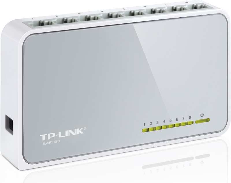Коммутатор TP-Link TL-SF1008D (L2) 8x100Мбит/с неуправляемый