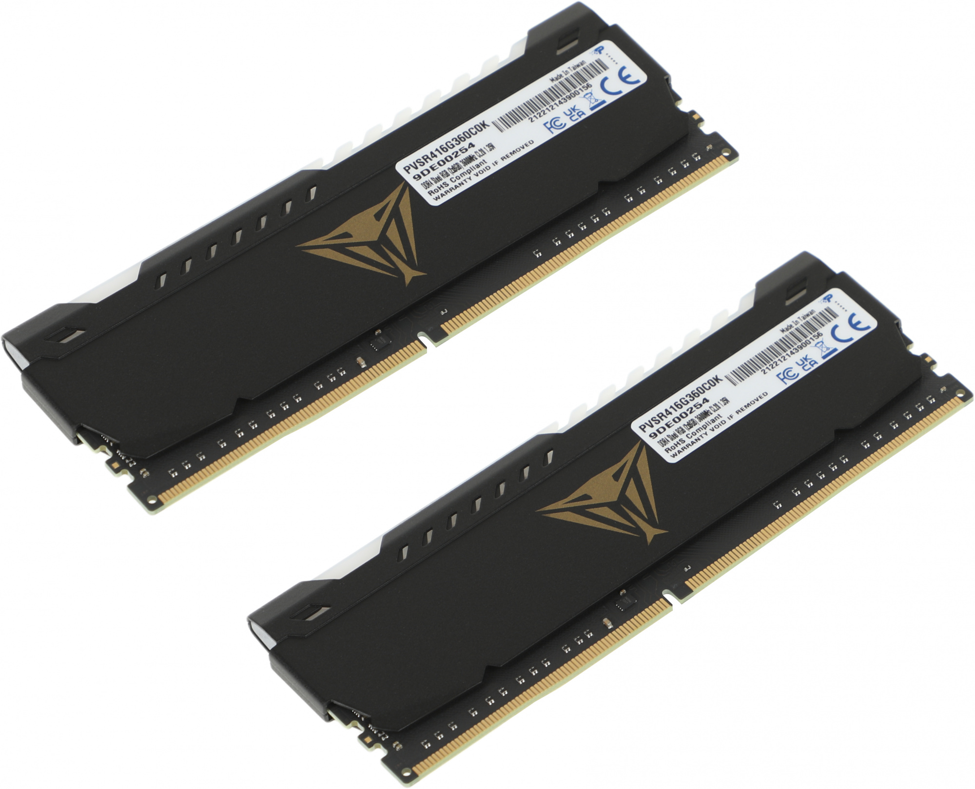 Память DDR4 2x8Gb 3600MHz Patriot PVSR416G360C0K Viper Steel RGB RTL Gaming PC4-28800 CL20 DIMM 288-