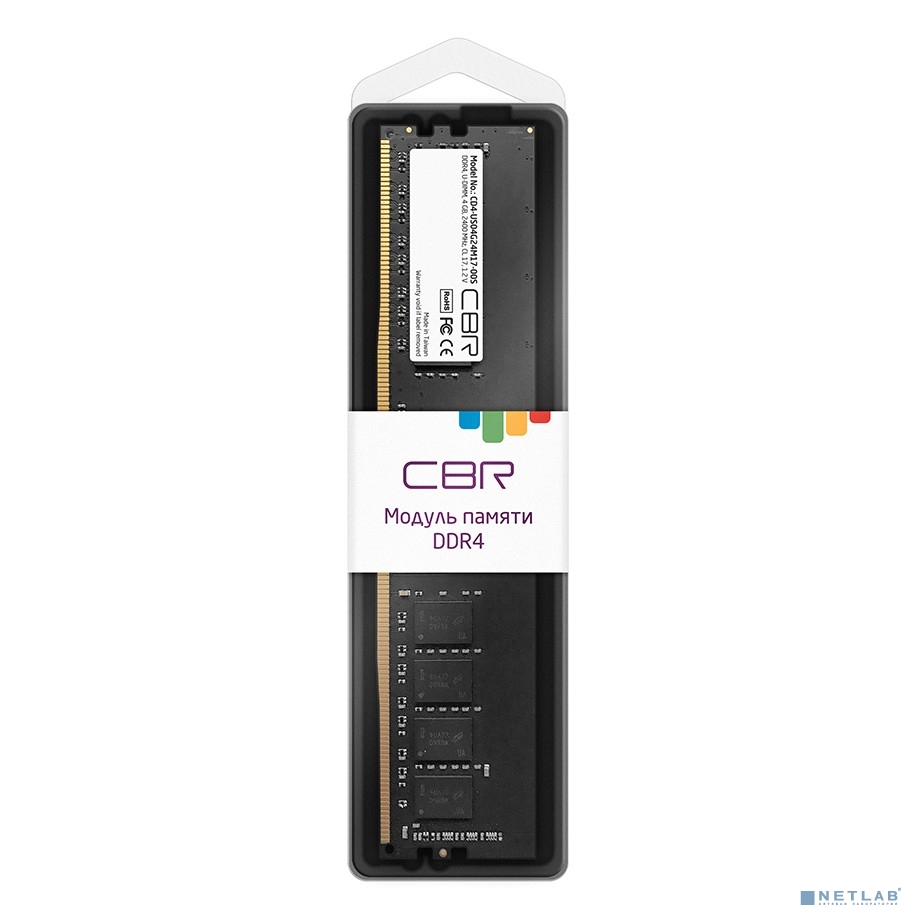 CBR DDR4 DIMM (UDIMM) 4GB CD4-US04G24M17-00S PC4-19200, 2400MHz, CL17, 1.2V, Micron SDRAM, single ra