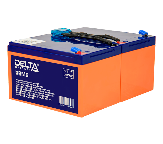 Аккумуляторная батарея Delta сменный батарейный картридж для ИБП APC (аналог RBC6)