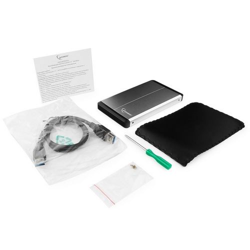 Корпус для HDD/SSD Gembird Внешний  2.5" Gembird EE2-U3S-2-S, серебро, USB 3.0, SATA, металл {1