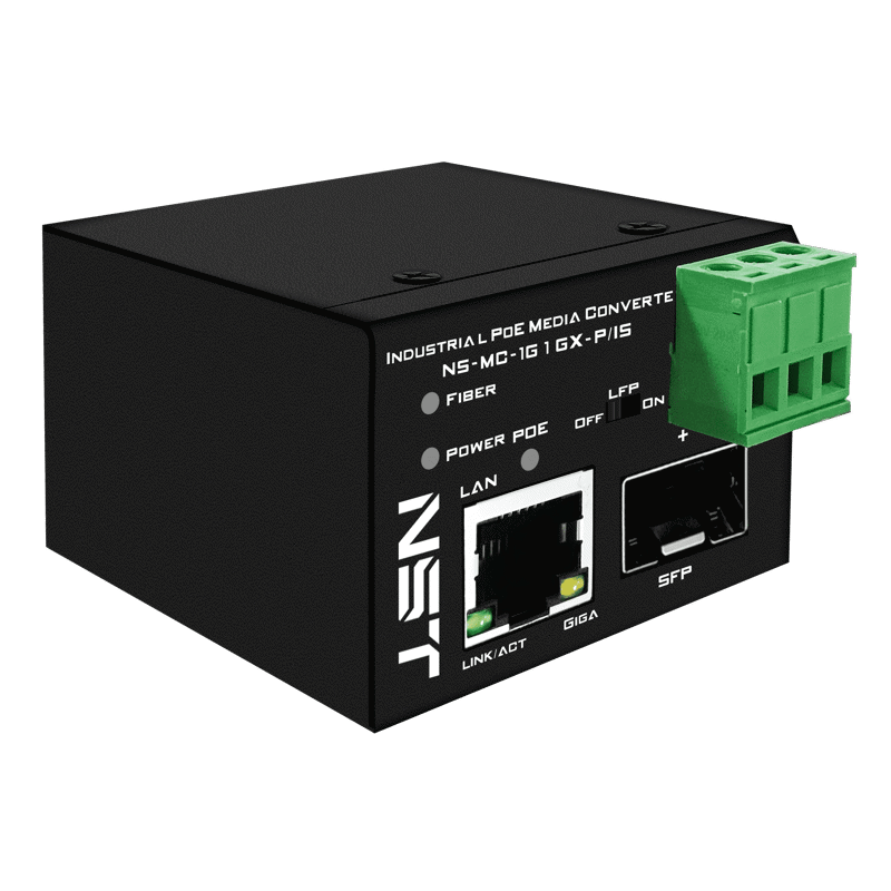 Промышленный компактный Ultra PoE медиаконвертер Gigabit Ethernet, SFP 1000Мбит/c, RJ45 10/100/1000М