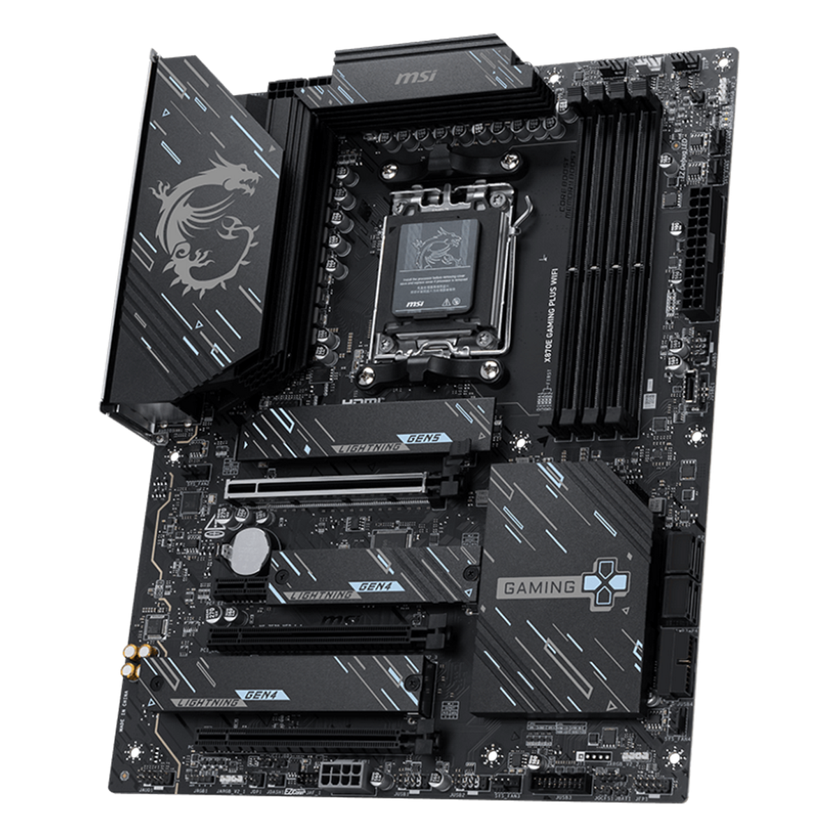 Материнская плата MSI X870E GAMING PLUS WIFI Socket AM5 AMD X870E ATX AC`97 8ch(7.1) 5Gigabit RAID+H