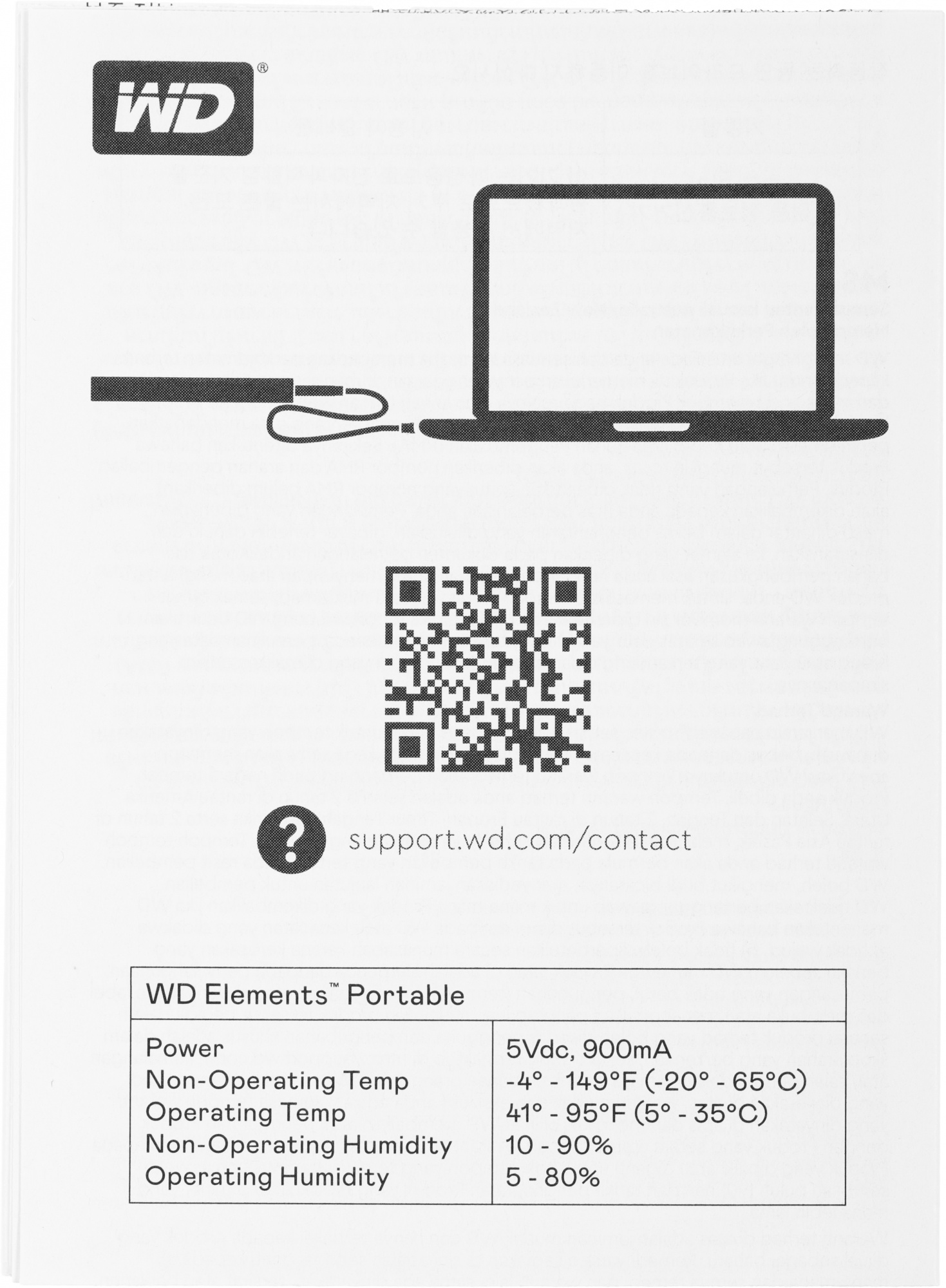Жесткий диск WD USB3.0 5TB WDBU6Y0050BBK-WESN Elements Portable 2.5" черный