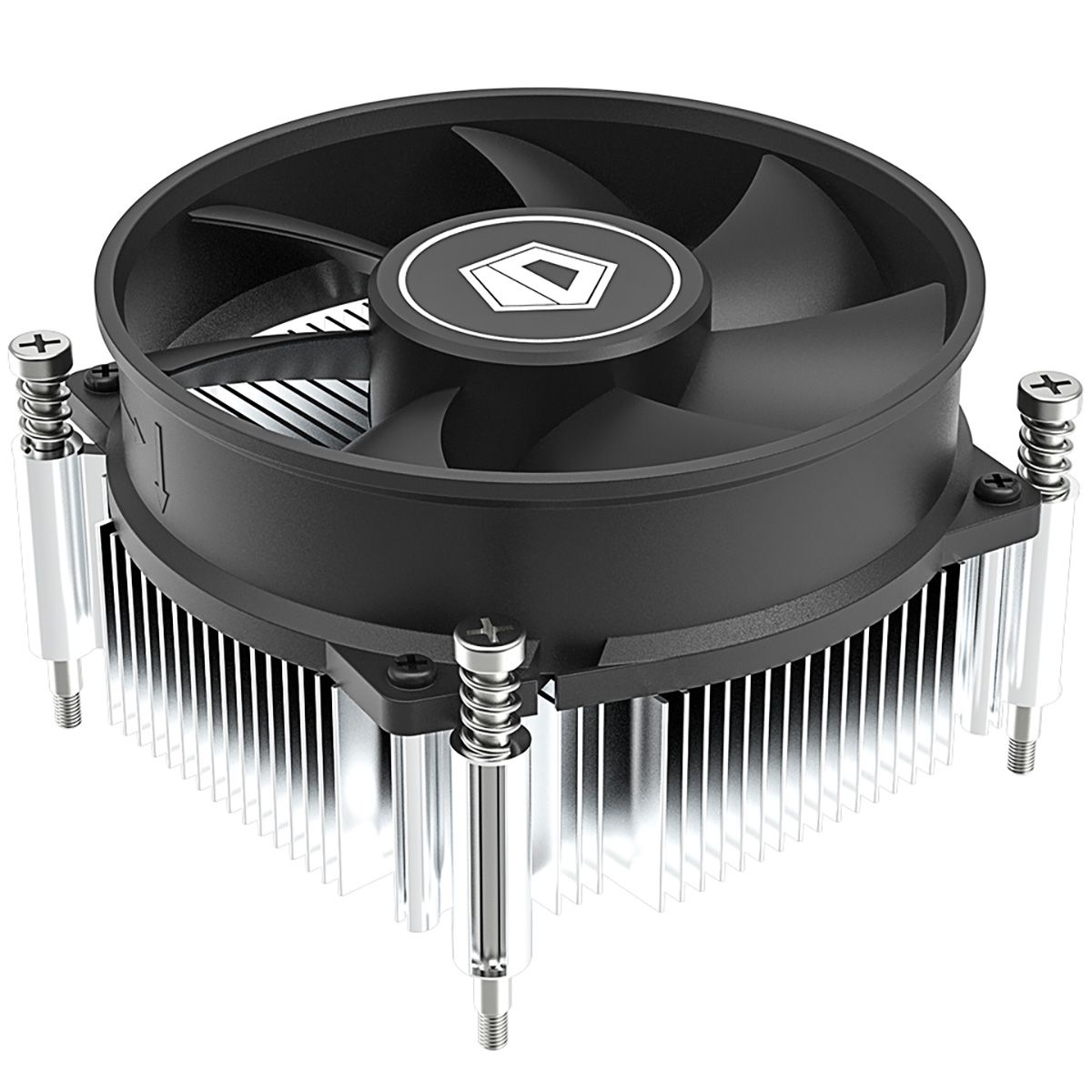 Устройство охлаждения(кулер) ID-Cooling DK-19 PWM Soc-1700/1851 черный 4-pin 14-26dB Al 95W 340gr Re