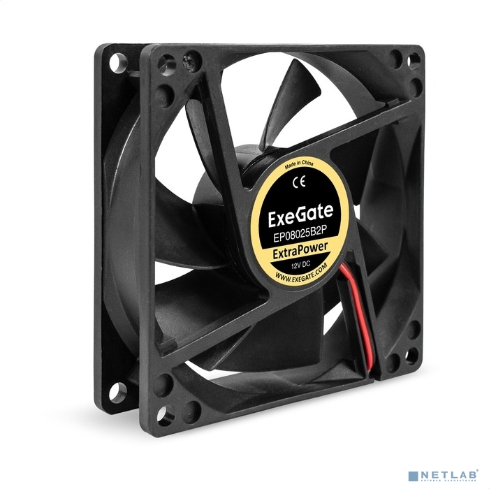 Exegate EX295239RUS Вентилятор 12В DC ExeGate ExtraPower EP08025B2P (80x80x25 мм, 2-Ball (двойной ша