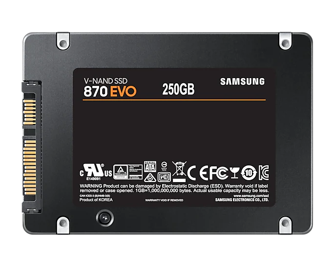 Накопитель SSD Samsung SATA-III 250GB MZ-77E250B/EU 870 EVO 2.5"