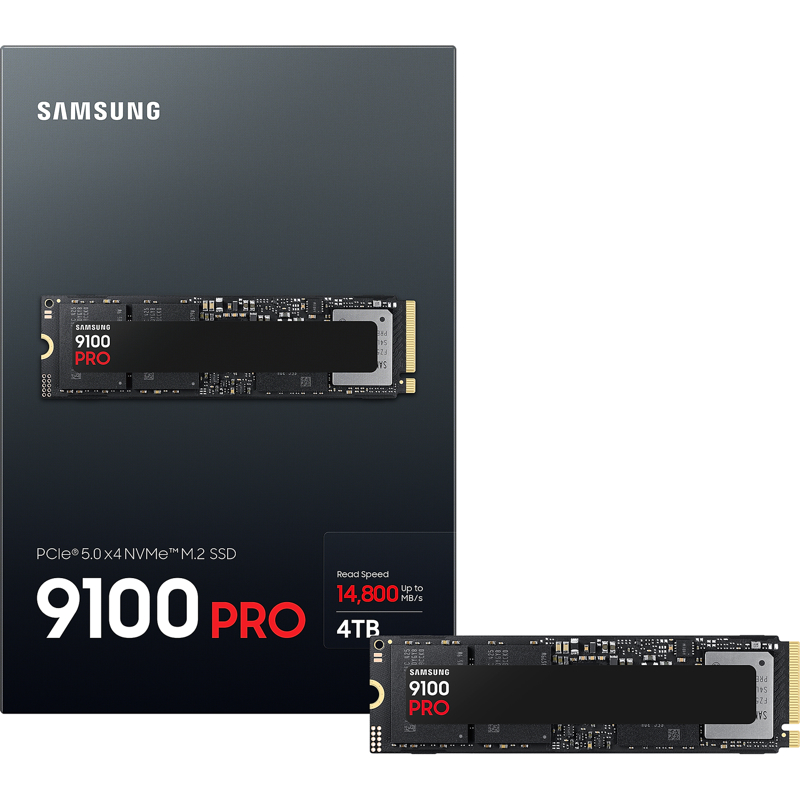 Накопитель SSD Samsung PCIe 5.0 x4 4TB MZ-VAP4T0BW 9100 PRO M.2 2280
