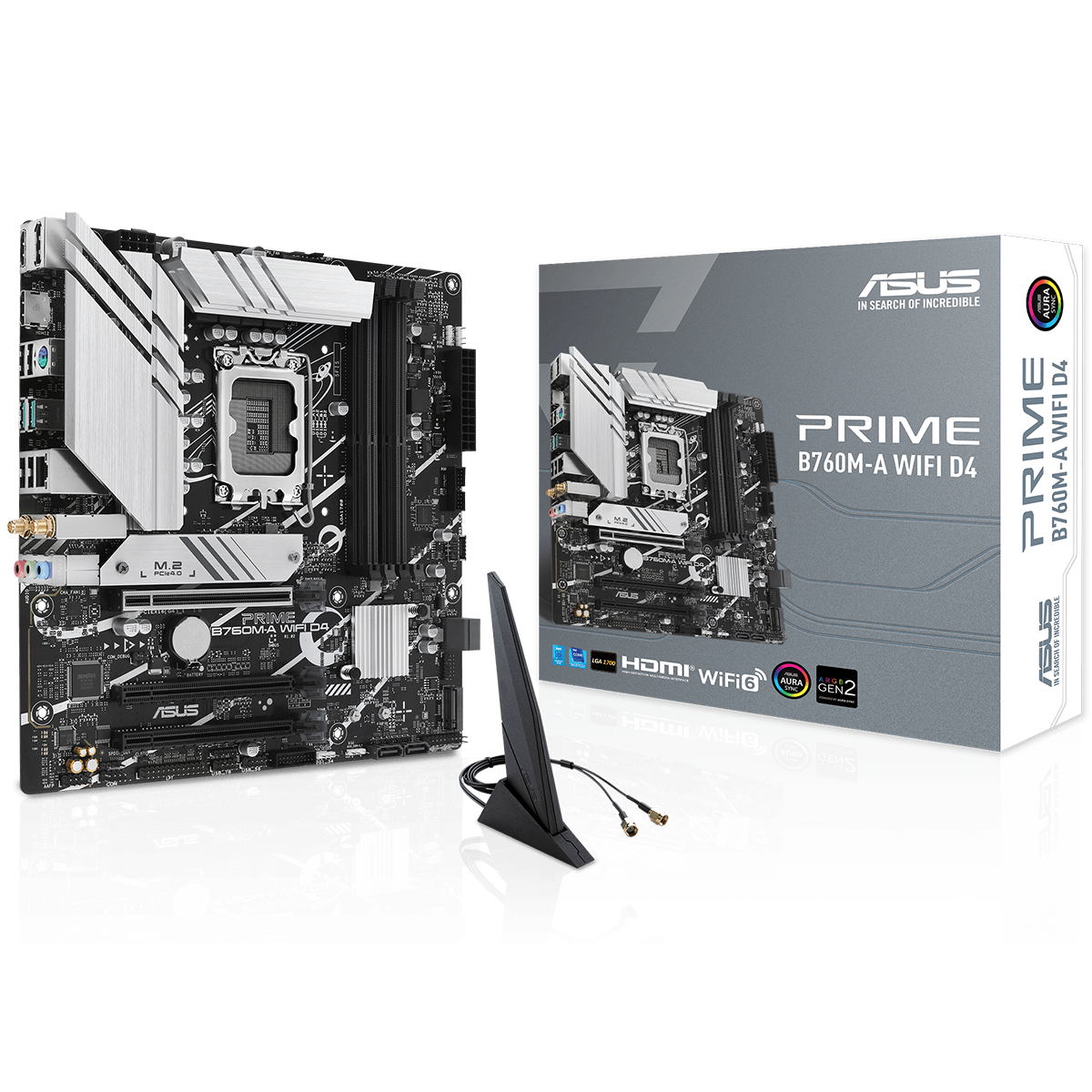 Материнская плата Asus PRIME B760M-A WIFI D4 Soc-1700 Intel B760 4xDDR4 mATX AC`97 8ch(7.1) 2.5Gg RA