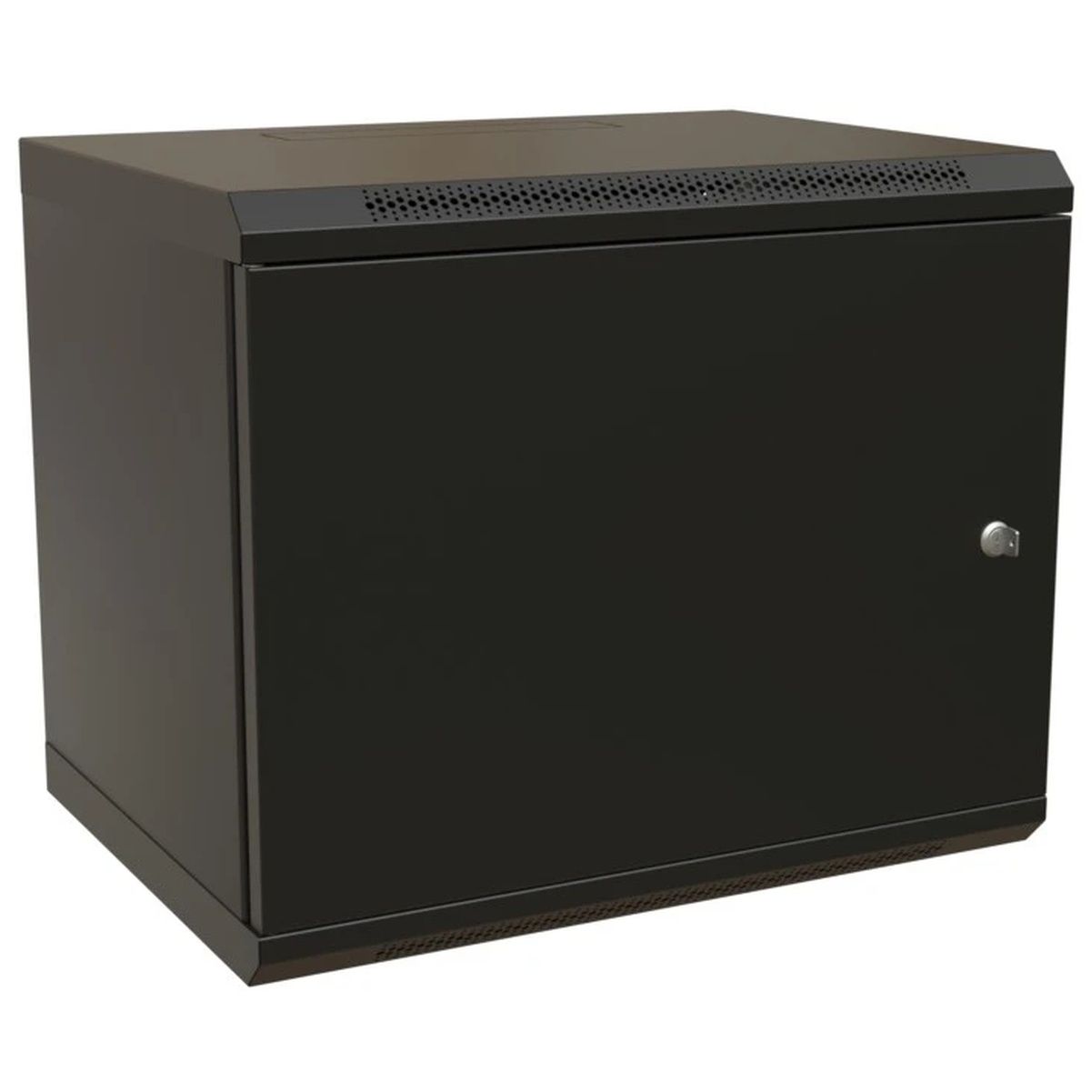 Шкаф коммутационный WRline (WR-TW-1545-SR-RAL9004) настенный 15U 600x450мм пер.дв.металл 2 бок.пан. 