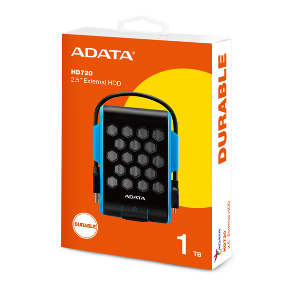 Жесткий диск A-Data USB3.0 1TB AHD720-1TU31-CBL HD720 DashDrive Durable 2.5" синий