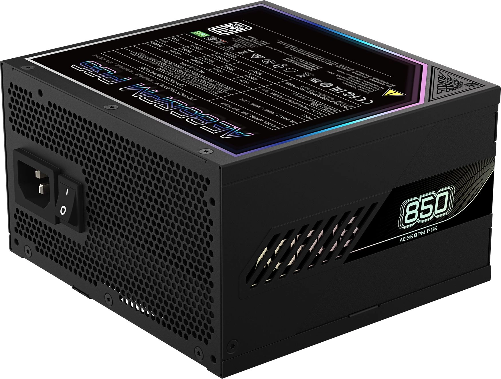 Блок питания Gigabyte ATX 850W Aorus Elite GP-AE850PM PG5 Gen.5 80+ platinum (20+4pin) APFC 120mm fa