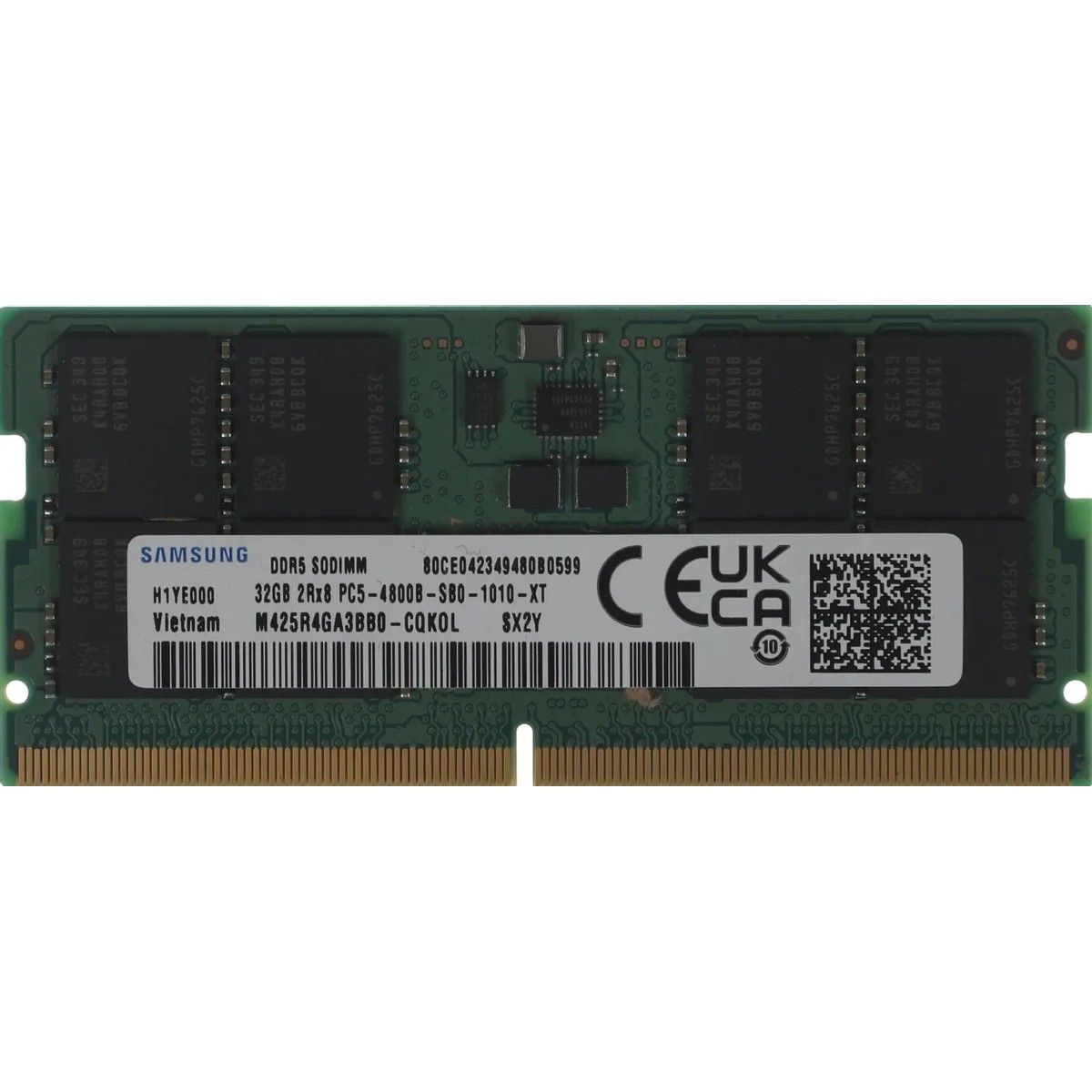 Модуль памяти Samsung 32GB DDR5 SODIMM 4800MHz 2Rx8 1.1V, M425R4GA3BB0-CQK