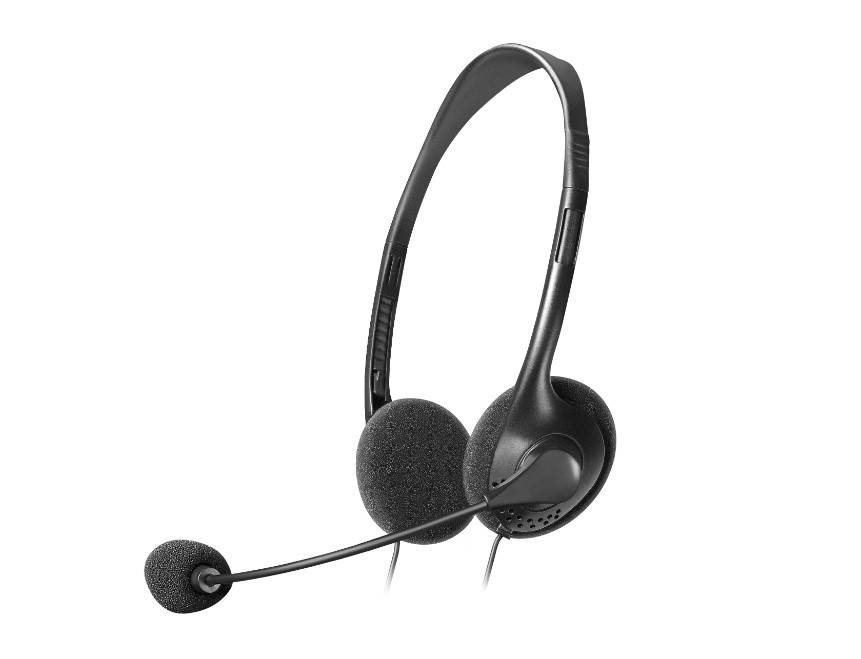 Наушники с микрофоном Defender Aura 102 черный 1.8м накладные оголовье (63102)