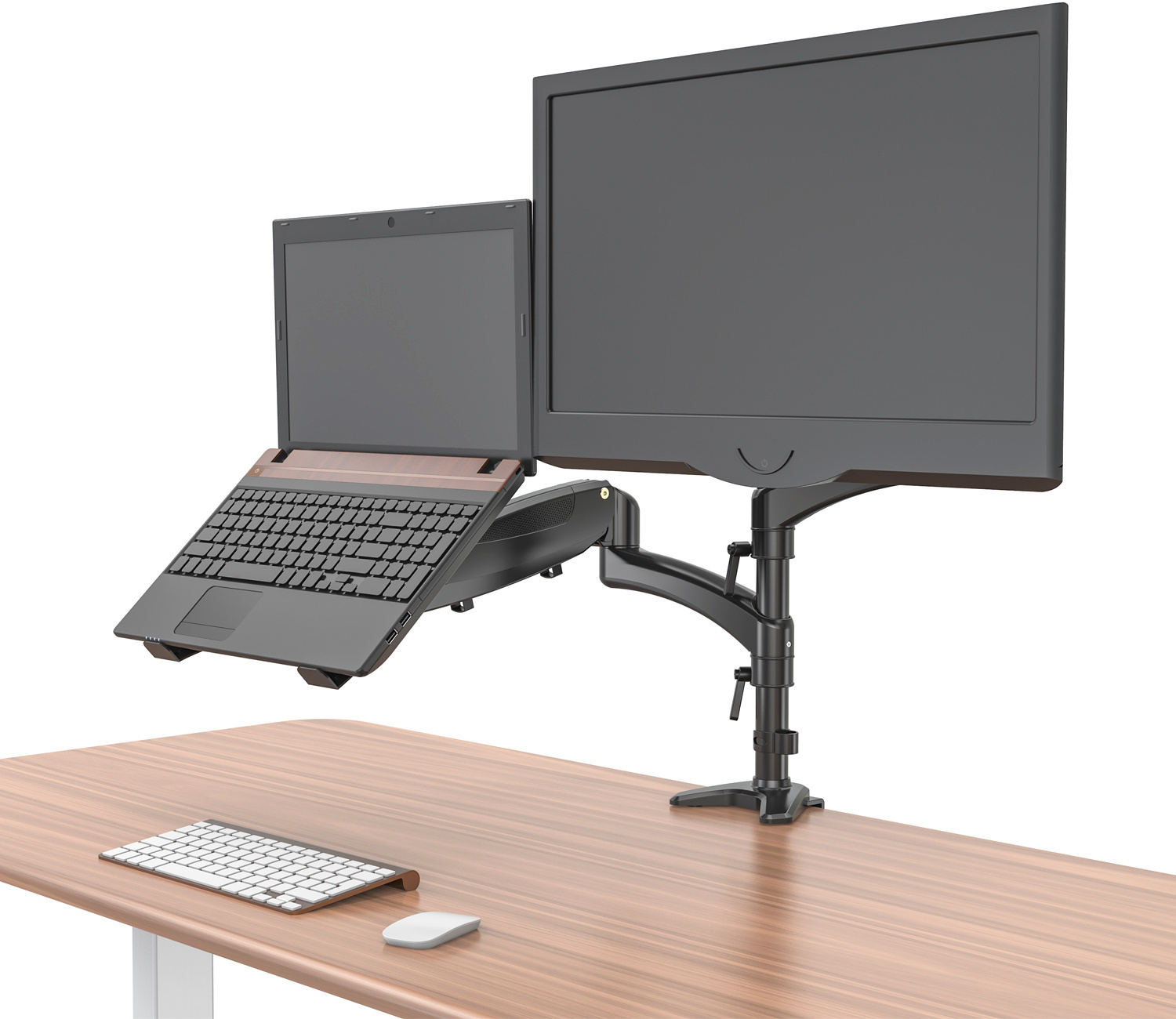 Кронштейн для монитора/ноутбука Cactus CS-VM-LH08-BK черный 13"-32" макс.16кг настольный поворот и н