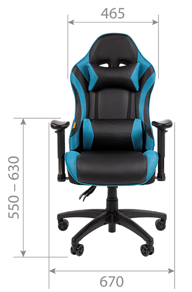 Офисное кресло Chairman   game CH43 экокожа, черно-бирюзовый