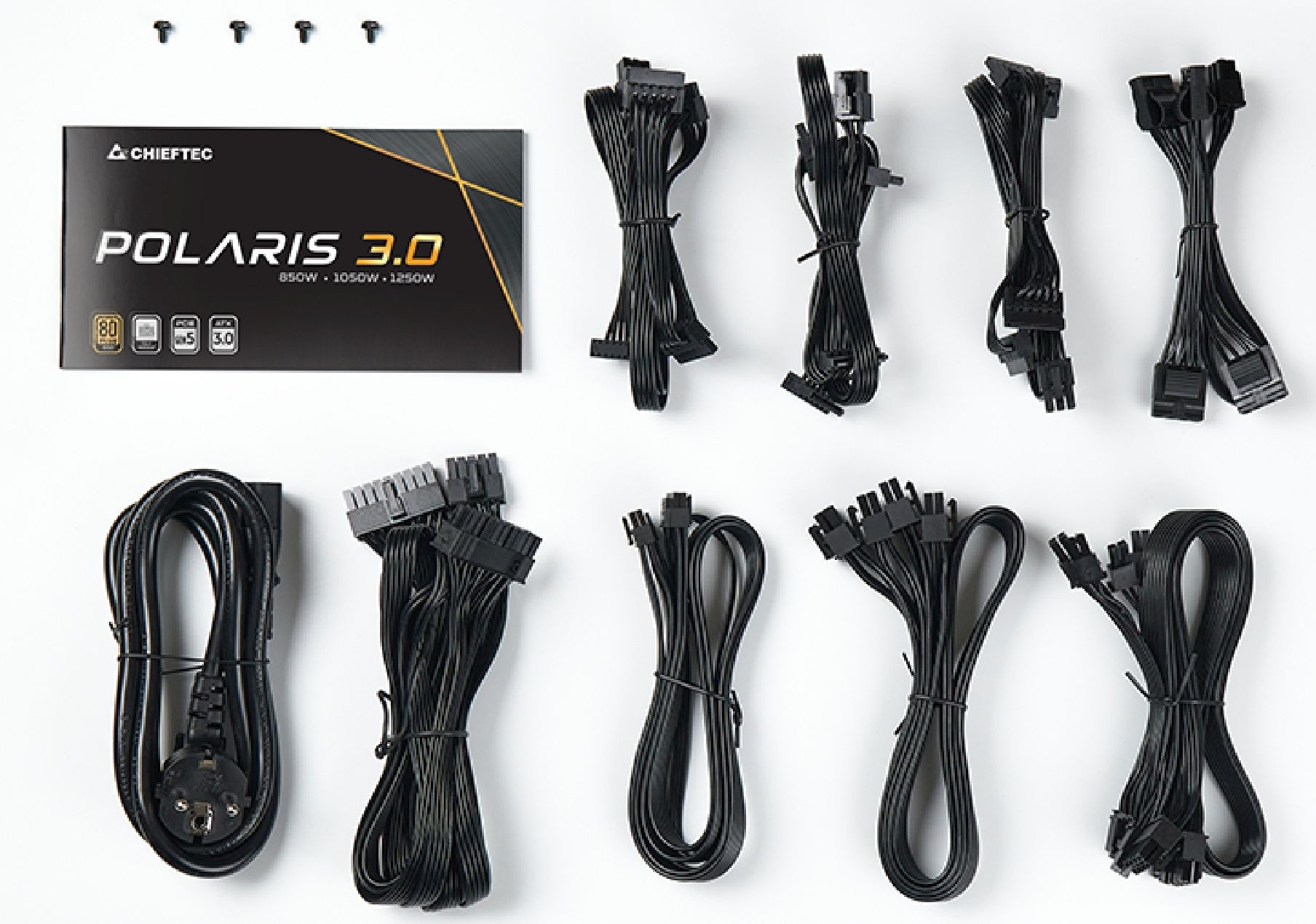 Блок питания Chieftec ATX 1250W Polaris PPS-1250FC-A3 80+ gold (20+4pin) APFC 135mm fan 12xSATA Cab 