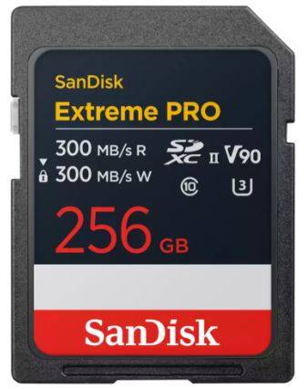 Флеш карта SD 256GB SanDisk microSDXC Class 10 UHS-II A2 C10 V90 U3 Extreme Pro (300MB/s/300MB/s)