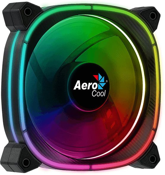 Вентилятор для корпуса Aerocool Astro 12 ARGB 120х120x25 черный 6-pin 17.5дБ (ASTRO 12 ARGB) Ret