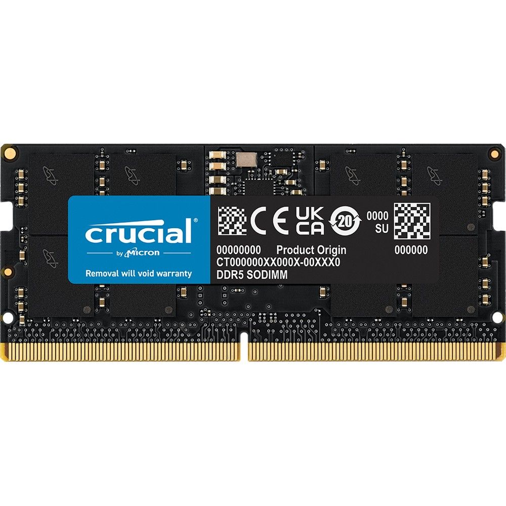Модуль памяти 16GB Crucial DDR5 4800 SO DIMM Basics Laptop Memory Non-ECC, CL40, 1.1V, SRx8, RTL