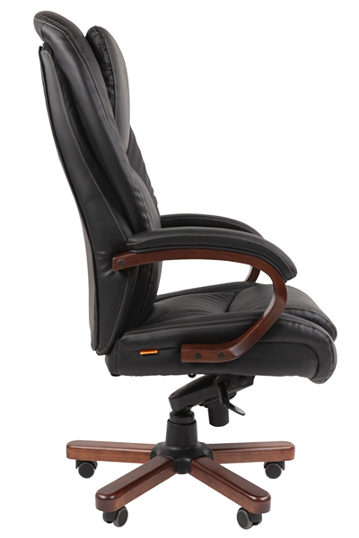 Офисное кресло Chairman 408 Россия  нат.кожа/экокожа черная (мультиблок)