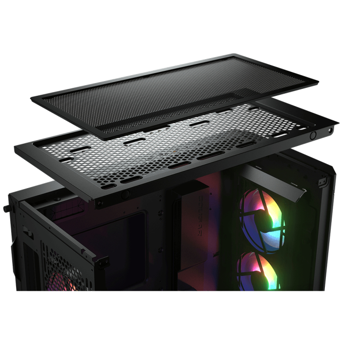 Корпус Cougar Airface Pro RGB Black, 4х120mm ARGB Fan, ARGB Fan Hub, без БП, черный, E-ATX