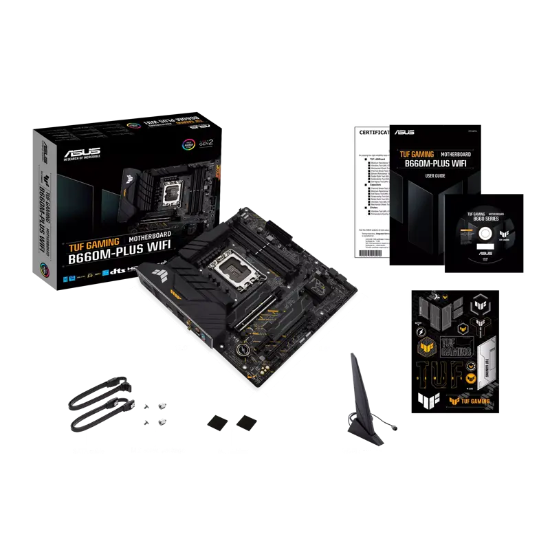 Материнская плата Asus TUF GAMING B660M-PLUS WIFI Soc-1700 Intel B660 4xDDR5 mATX AC`97 8ch(7.1) 2.5