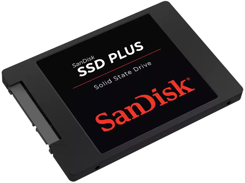 Твердотельный накопитель SanDisk SSD PLUS 2,5” SATA 1Tb, SDSSDA-1T00-G28, 1 year