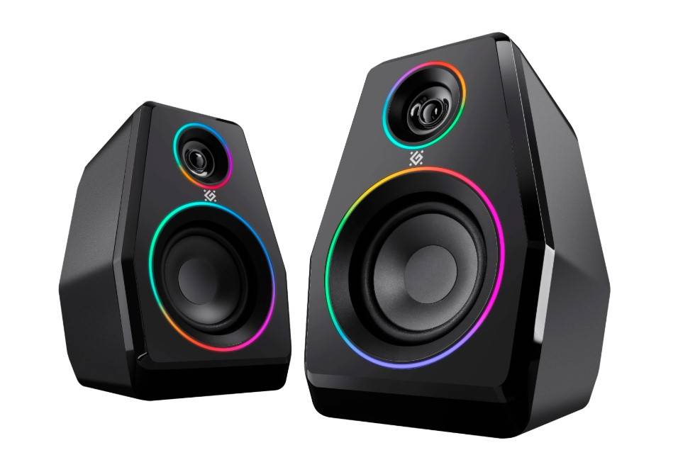 Колонки Defender Solar 10 2.0 черный 10Вт BT