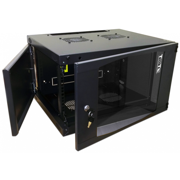 Шкаф Шкаф настенный Next, 18U 550x600, стеклянная дверь, черный