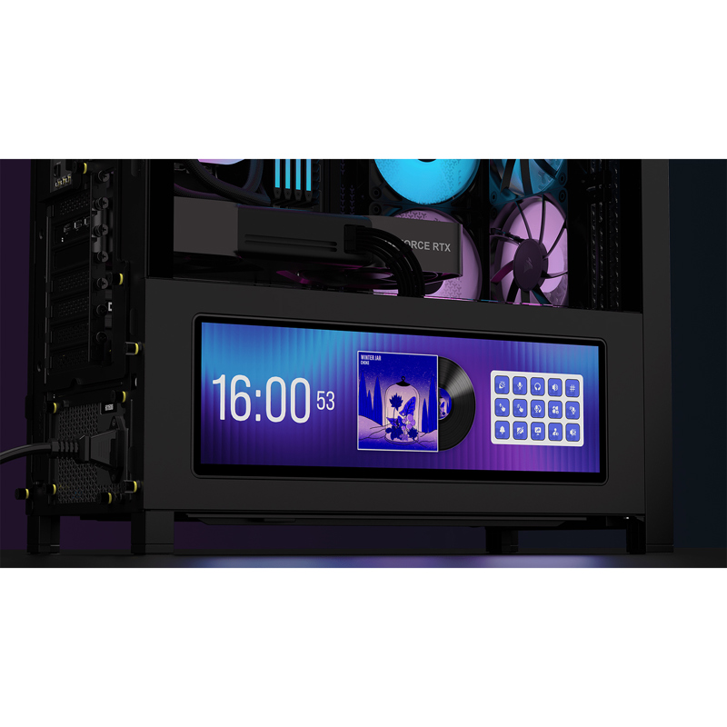 Корпус Corsair Frame 4000D LCD RS ARGB, Midi-Tower, TG, 3x120mm ARGB, 2xUSB-A 3.2, 1xUSB 3.2 Type-C,