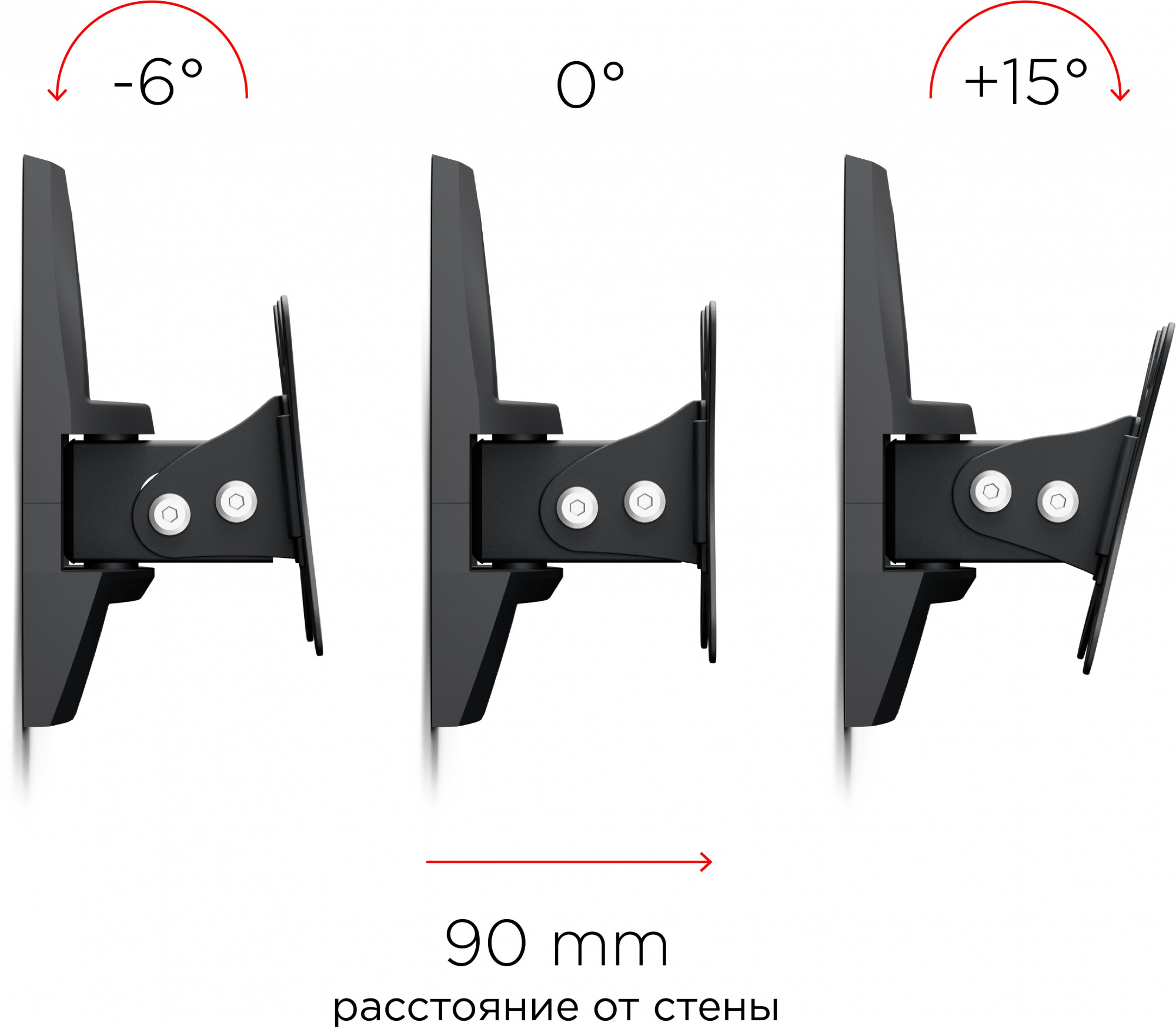 Кронштейн для телевизора Holder LCDS-5003 металлик 10"-26" макс.25кг настенный поворот и наклон