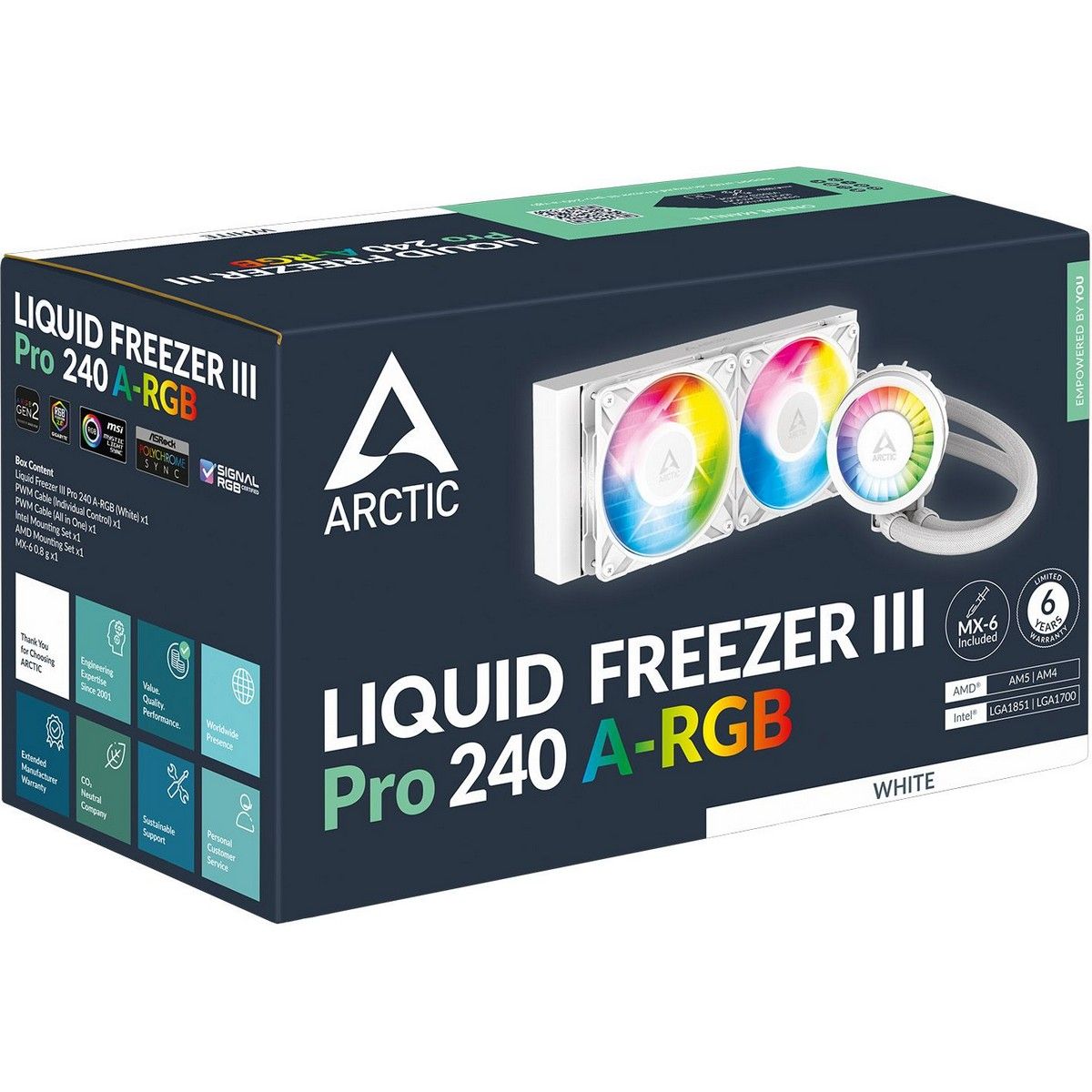Жидкостная система охлаждения Cooling Arctic Liquid Freezer III Pro 240 A-RGB (White)  Multi Compati