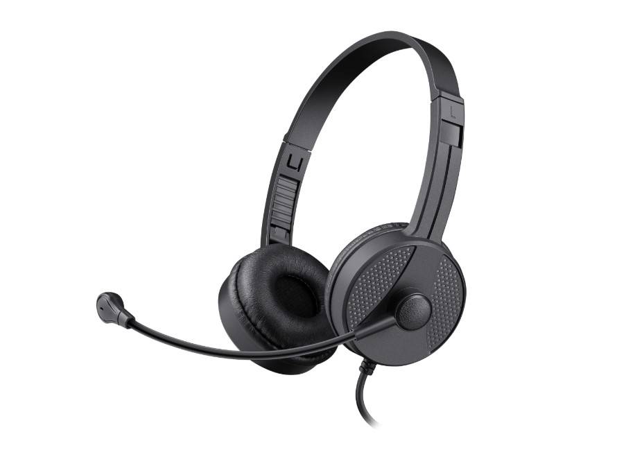 Наушники с микрофоном Defender Tune 160 черный 1.8м накладные оголовье (63164)