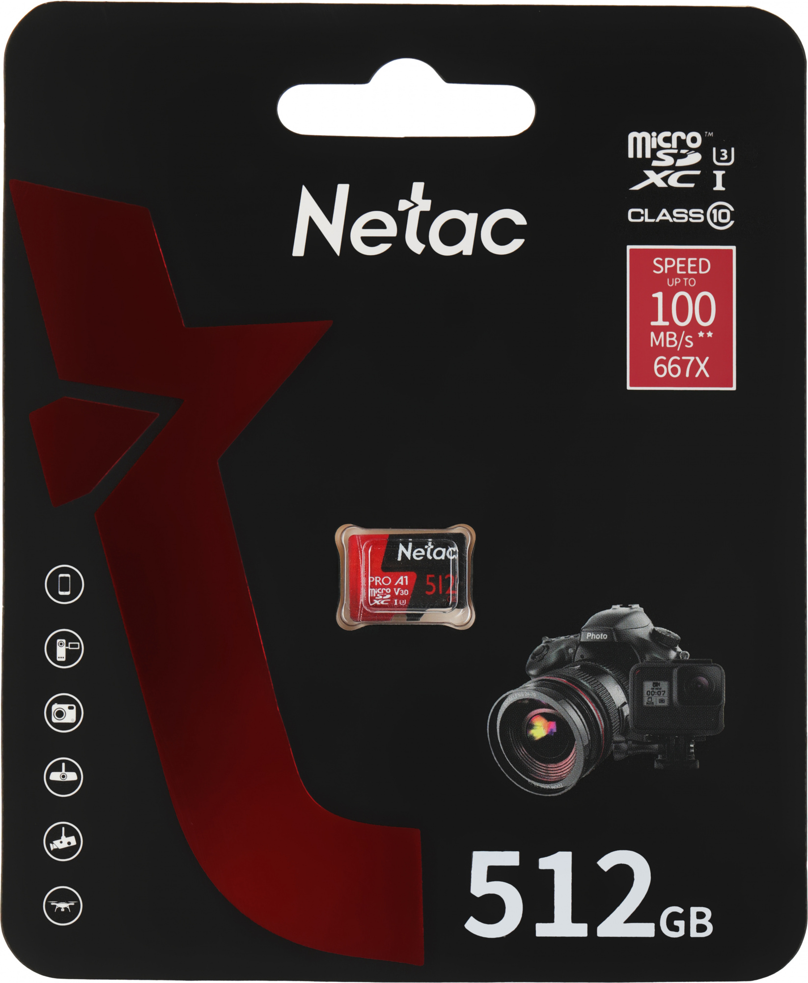 Флеш карта microSDXC 512GB Netac NT02P500PRO-512G-S P500 Extreme Pro