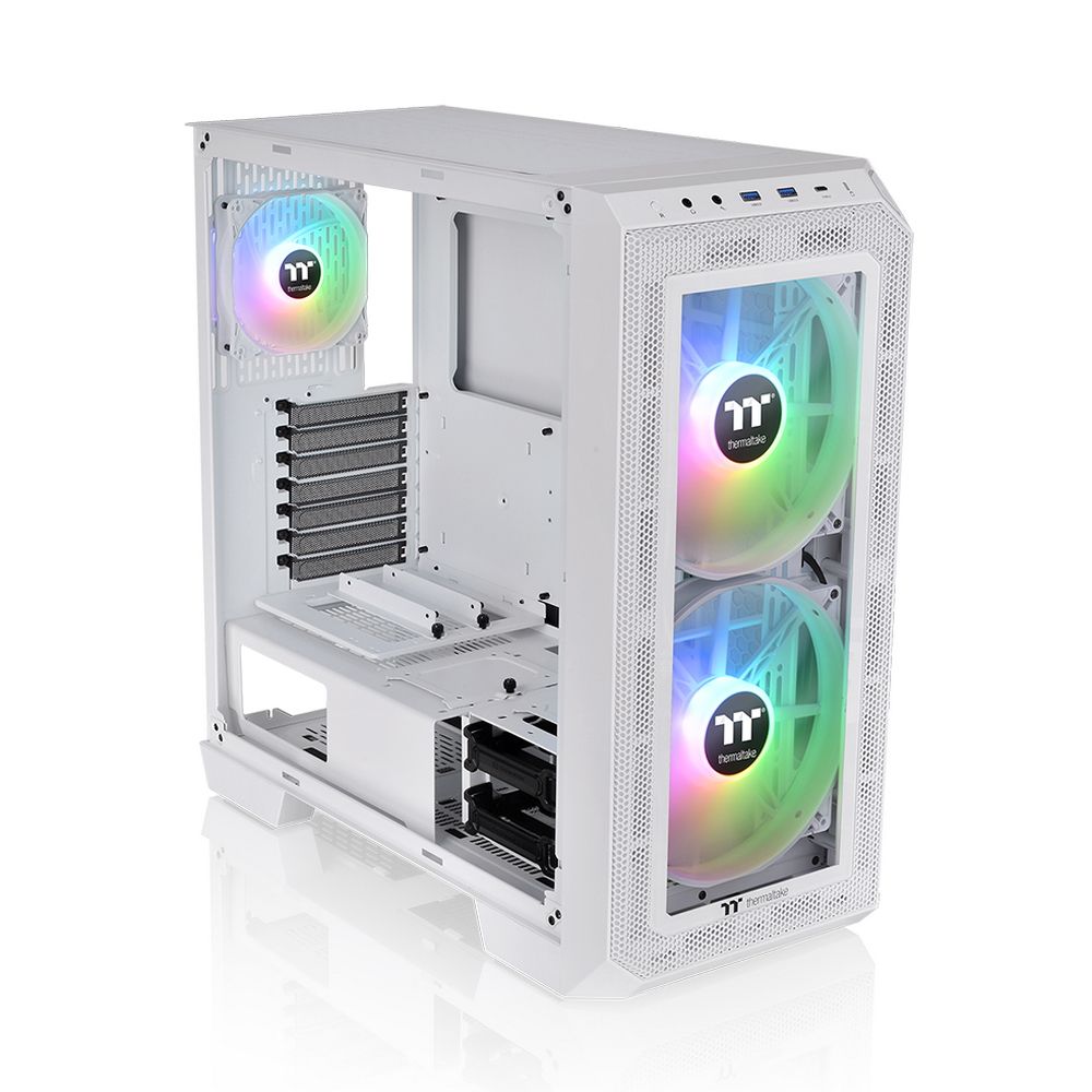 Корпус Thermaltake View 300 MX Snow CA-1P6-00M6WN-00 /White/Win/SPCC/Tempered Glass*1/Mesh &amp/ TG 