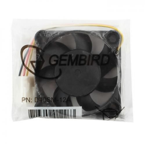 Gembird Вентилятор 40x40x10, 3pin, шнур 7см,  [D40SM-12A]