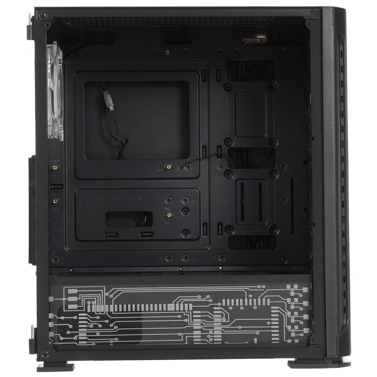 Корпус SOEYI «AX1-B10 SOEYI ATX case with black coating front panel with flat small mesh, without»