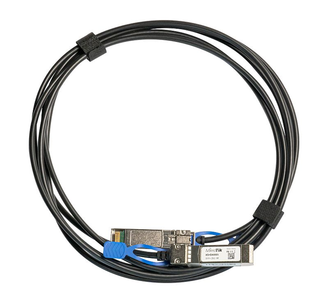 Патч-корд MikroTik XS+DA0003 25G 3м черный SFP28-SFP28