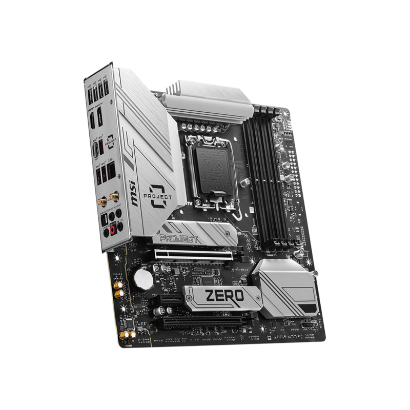 Материнская плата MSI B760M PROJECT ZERO B760, LGA1700, 4*DDR5, 2*PCIEx16, 1*PCIEx1, 2*M.2, 2*TypeC,