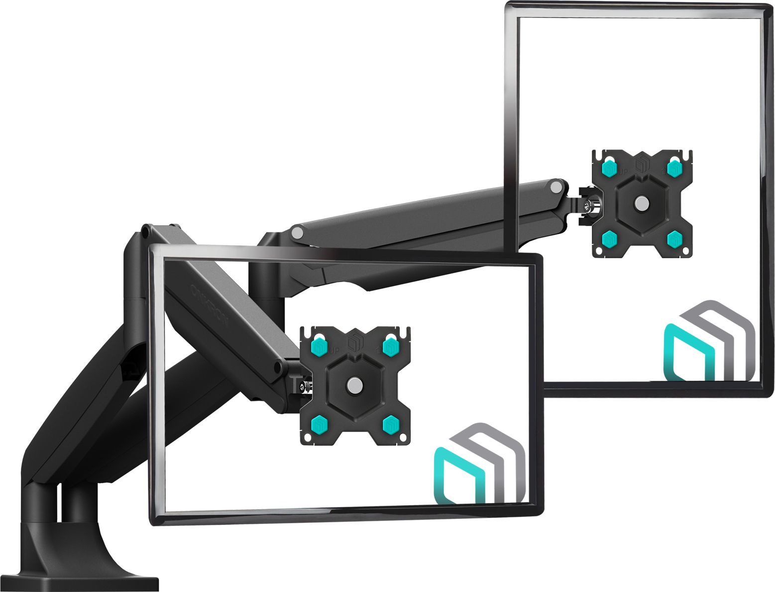 Кронштейн для мониторов Onkron G200 черный 13"-32" макс.18кг настольный поворот и наклон верт.переме