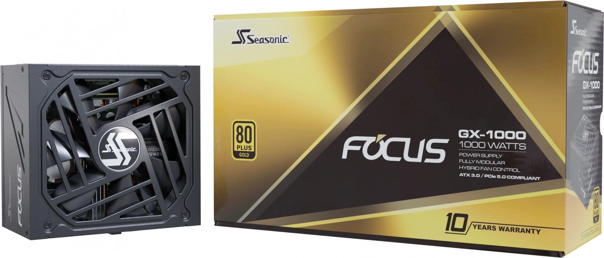 Блок питания Seasonic ATX 1000W Focus GX-1000 80+ gold (20+4pin) APFC 135mm fan 10xSATA Cab Manag RT