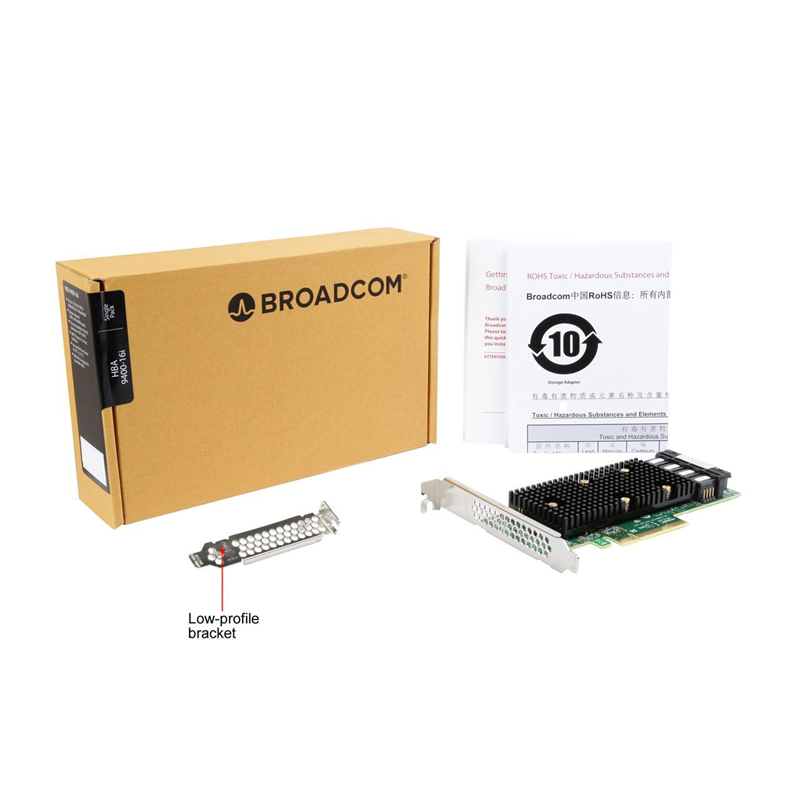 Контроллер Broadcom Controller 9400-16i (05-50008-00) (PCI-E 3.1 x8, LP, Internal) Tri-Mode SAS/SATA