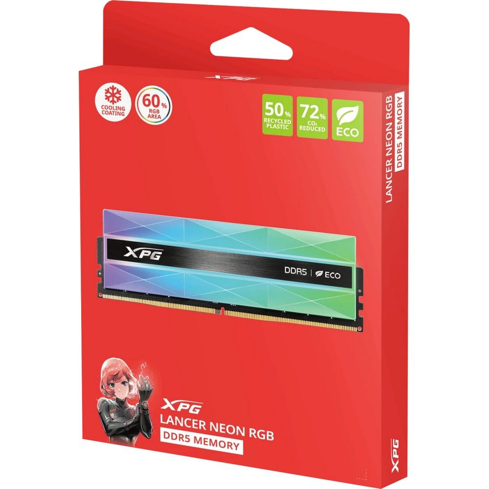 Модуль памяти ADATA 32GB LANCER RGB DDR5 DRAM Module kit 2*16gb, 6400MT/s, CL 32-39-39, 1.4V