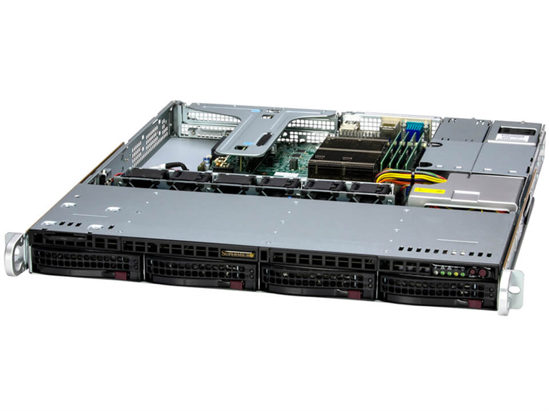 Сервер Supermicro SuperServer 1U 511R-M 1xE-2486/ 1x32Gb/  1x480GB SATA/ 2x600W/ SFT-DCMS-Single