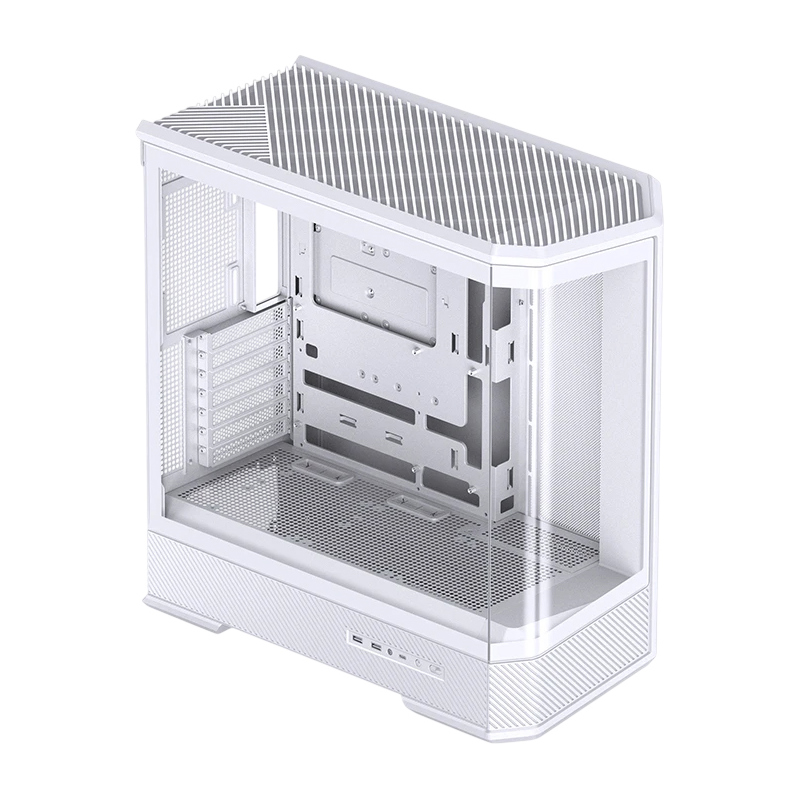 Корпус JONSBO D400, Midi-Tower, TG, no fan, 2xUSB-A 3.0 + 1xUSB-C 3.2, ATX, mATX, mITX White