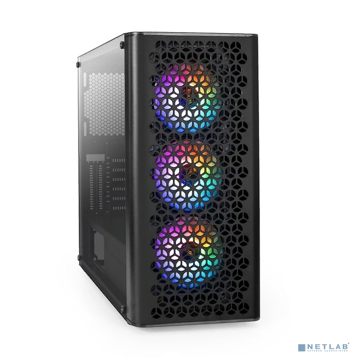 Exegate EX294965RUS Корпус Miditower ExeGate EVO-9202 (ATX, без БП, с окном, 1*USB+1*USB3.0, аудио, 