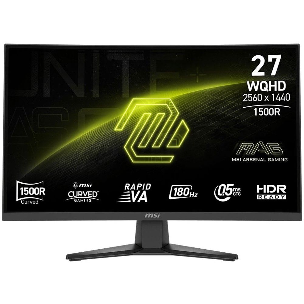 Монитор MSI 27" Mag 275CQF E18 черный VA LED 16:9 HDMI полуматовая 250cd 178гр/178гр 2560x1440 180Hz