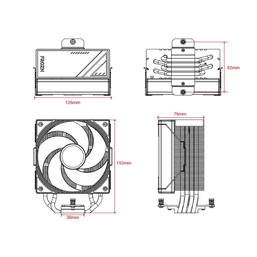 Устройство охлаждения(кулер) ID-Cooling Frozn A410 Se Soc-AM5/AM4/1200/1700/1851 серебристый/черный 